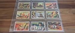 TOPPS Bataille de la Seconde Guerre mondiale II 1965 ensemble presque complet 69/73 Cartes à échanger