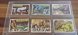 TOPPS Bataille de la Seconde Guerre mondiale II 1965 ensemble presque complet 69/73 Cartes à échanger