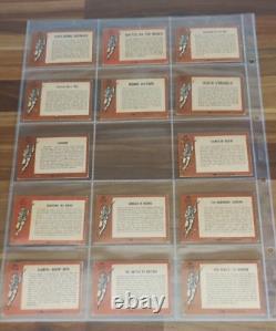 TOPPS Bataille de la Seconde Guerre mondiale II 1965 ensemble presque complet 69/73 Cartes à échanger