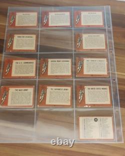 TOPPS Bataille de la Seconde Guerre mondiale II 1965 ensemble presque complet 69/73 Cartes à échanger