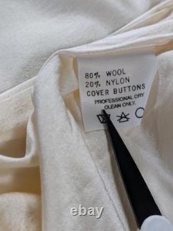 Tailleur jupe St. John Collection pour femme blanc et or veste 4 jupe 2 en maille Santana