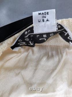 Tailleur jupe St. John Collection pour femme blanc et or veste 4 jupe 2 en maille Santana