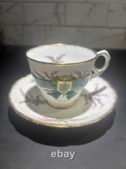 Tasse à thé et soucoupe Royal Stafford Tartan Blackwatch Collection, ensemble signé de 6 pièces
