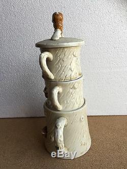 Tea For Two Vintage Owl Set Pot À Café Empilable Et Tasses Maison D'arbre Japon