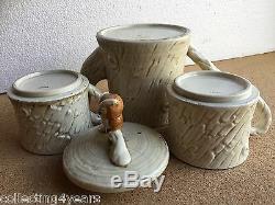Tea For Two Vintage Owl Set Pot À Café Empilable Et Tasses Maison D'arbre Japon