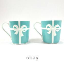 Tiffany&co. Mug Bleu Ruban Boîte Deux-pièces Pottery Unisexe Tiffany Bleu