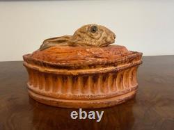 Tureen en porcelaine de lapin/lièvre antique Pillivuyt France