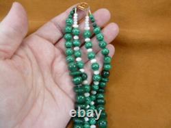 V493-15 Malachite verte + perle bijou 24 Collier + ensemble de 5 paires de boucles d'oreilles