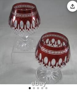 Verres à brandy Waterford Crystal Clarendon rouge rubis