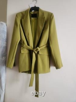 Veste ceinturée ZARA + Pantalons évasés Collection ZW Vert olive Taille XL Neuf avec étiquettes