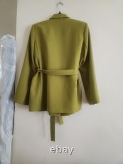 Veste ceinturée ZARA + Pantalons évasés Collection ZW Vert olive Taille XL Neuf avec étiquettes