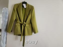 Veste ceinturée ZARA + Pantalons évasés Collection ZW Vert olive Taille XL Neuf avec étiquettes