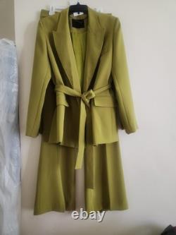 Veste ceinturée ZARA + Pantalons évasés Collection ZW Vert olive Taille XL Neuf avec étiquettes