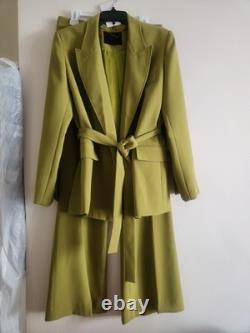 Veste ceinturée ZARA + Pantalons évasés Collection ZW Vert olive Taille XL Neuf avec étiquettes