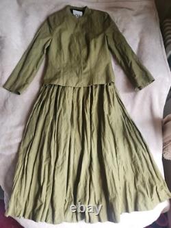 Veste courte froissée Zara Set + Jupe longue Collection Zw Taille L Verte Neuve avec étiquettes