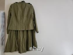 Veste courte froissée Zara Set + Jupe longue Collection Zw Taille L Verte Neuve avec étiquettes