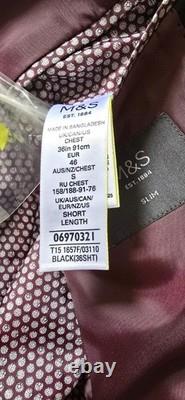 Veste de costume noir par Mark & Spencer Collection 36/Pantalon 32/29 pouces
