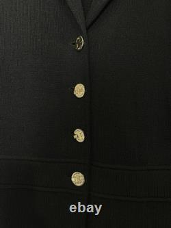 Veste de la collection St. John avec ensemble jupe, bouton doré, bleu marine, taille 4