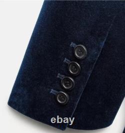 Veste en velours croisée Zara co-ord + Pantalons bleu nuit Collection Zw XL