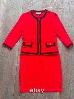 Veste et jupe St John Collection rouge et noir 2/4