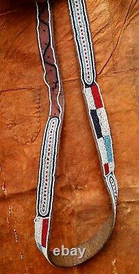 Vieille Jupe En Cuir De Tribe Maasai, Tablier Et Ceinture, Kenya Des Années 1950. Deux Ensembles