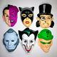 Vintage Batman Villain Masque D'halloween Set Penguin Joker Riddler Catwoman Deux Fac