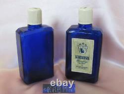 Vintage Cosmetique De Deux Bottles Avec Caps De Bakelite Karmasin Hair Tonic