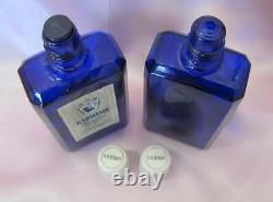 Vintage Cosmetique De Deux Bottles Avec Caps De Bakelite Karmasin Hair Tonic