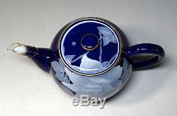 Vintage Japanese Tea Pot Et Deux Bols Set Signé Koransha
