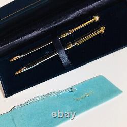 Vintage Tiffany & Co. T Clip Pencil Ensemble De Deux Wadsworth Company Gravé
