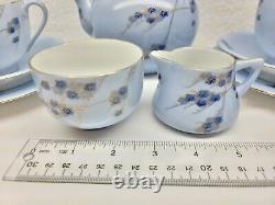 William Rae Tor Road Kobe Tea Pot Cup Cream Sugar Set Tea For Two Light Blue