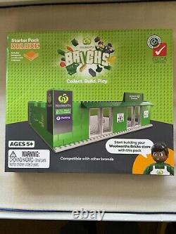 Woolworths Bricks All Ensemble Complet De 40+two Trucks+deluxe +figurine Pack