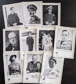 Wwii Ensemble De 10 Cartes Postales De Victoire Churchill, King George Et Plus (voir La Description)