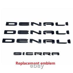 Yoaoo lot de 4 emblèmes 2019+ pour deux portes Denali Plus hayon Denali Sierra