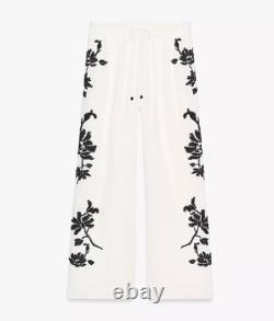 ZARA SS25 ZW Collection NWT Ensemble Coordonné Chemise et Pantalon Brodé Floral Taille M