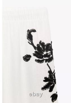 ZARA SS25 ZW Collection NWT Ensemble Coordonné Chemise et Pantalon Brodé Floral Taille M