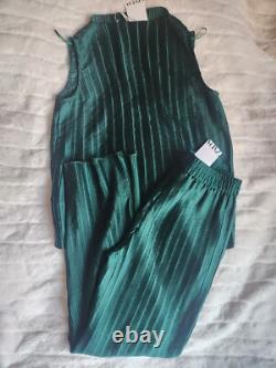 Zara Collection Ensemble coordonné chemise plissée et pantalon plissé taille L neuf avec étiquettes